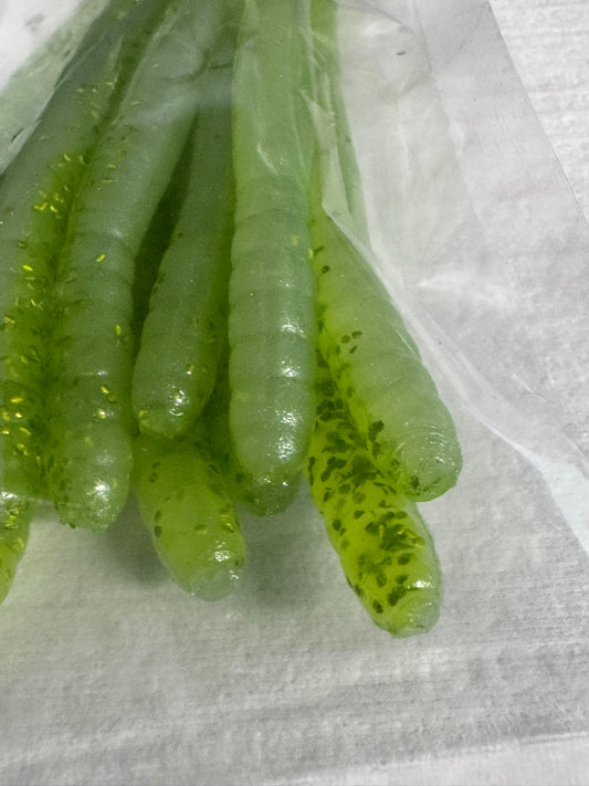 6" Trick Worm Soft Plastic 1Bag qty10 (key lime Pie)