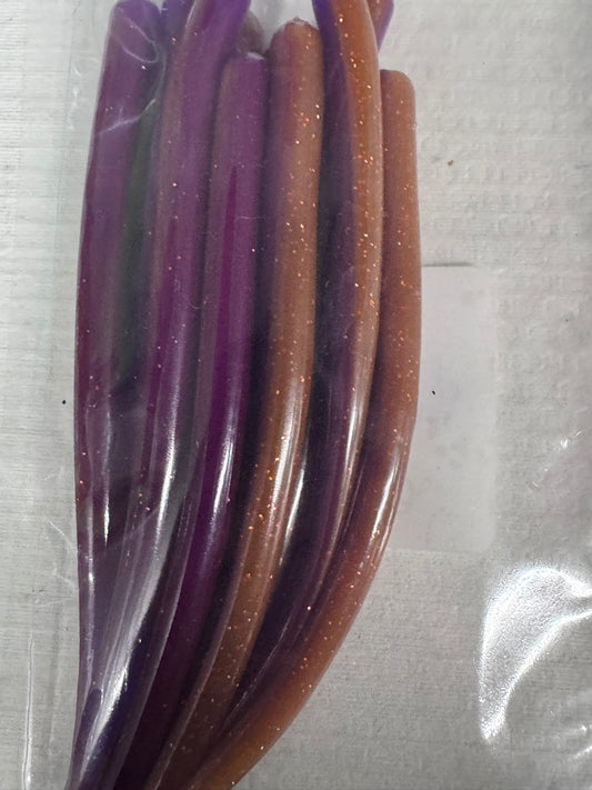 6" PB&J Skinny Carrot soft plastic worm 1 Bag Qty10