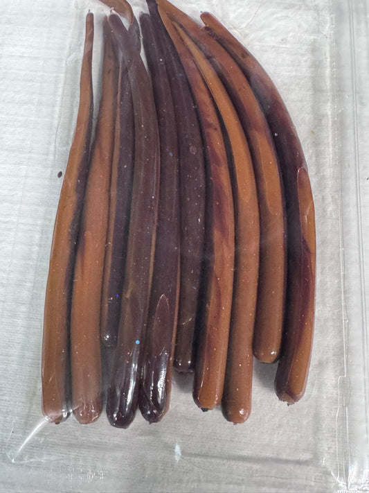 6"Earth Worm Soft Plastic 1 Bag qty10 Skinny Carrot Finesse