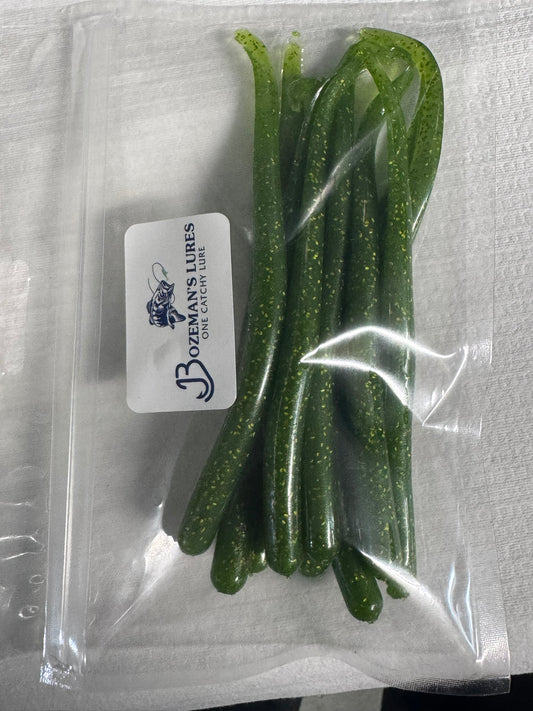 6" (Angry Green) Soft Plastic 1 Bag qty10 Skinny Carrot Finesse